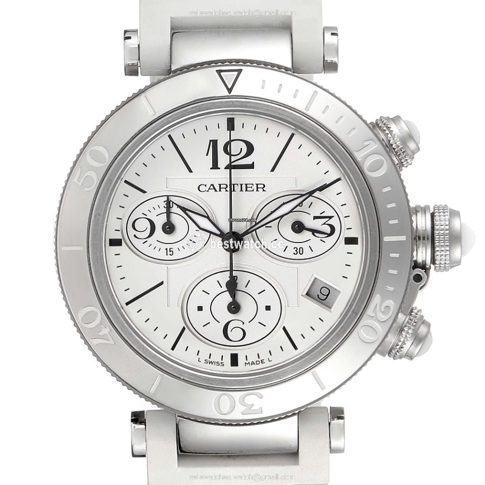 IMG_9085 Cartier Pasha Seatimer Mens watch Unisex Quartz Steel W3140005 Replica 2