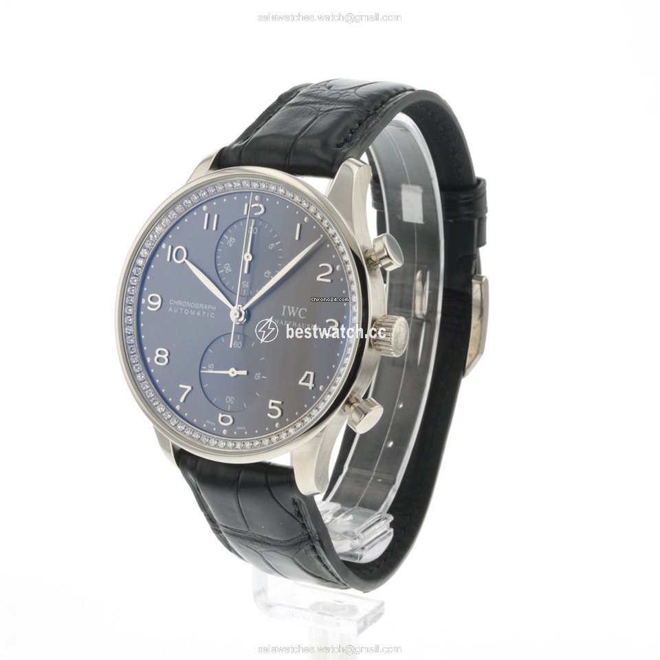 IMG_9085 IWC Portuguese Chronograph Mens watch Unisex Automatic White gold IW371473 Replica 2