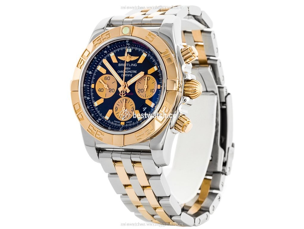 IMG_9085 Breitling Chronomat 44 Mens watch Unisex Automatic Gold Steel CB0110121C1C1 Replica 2