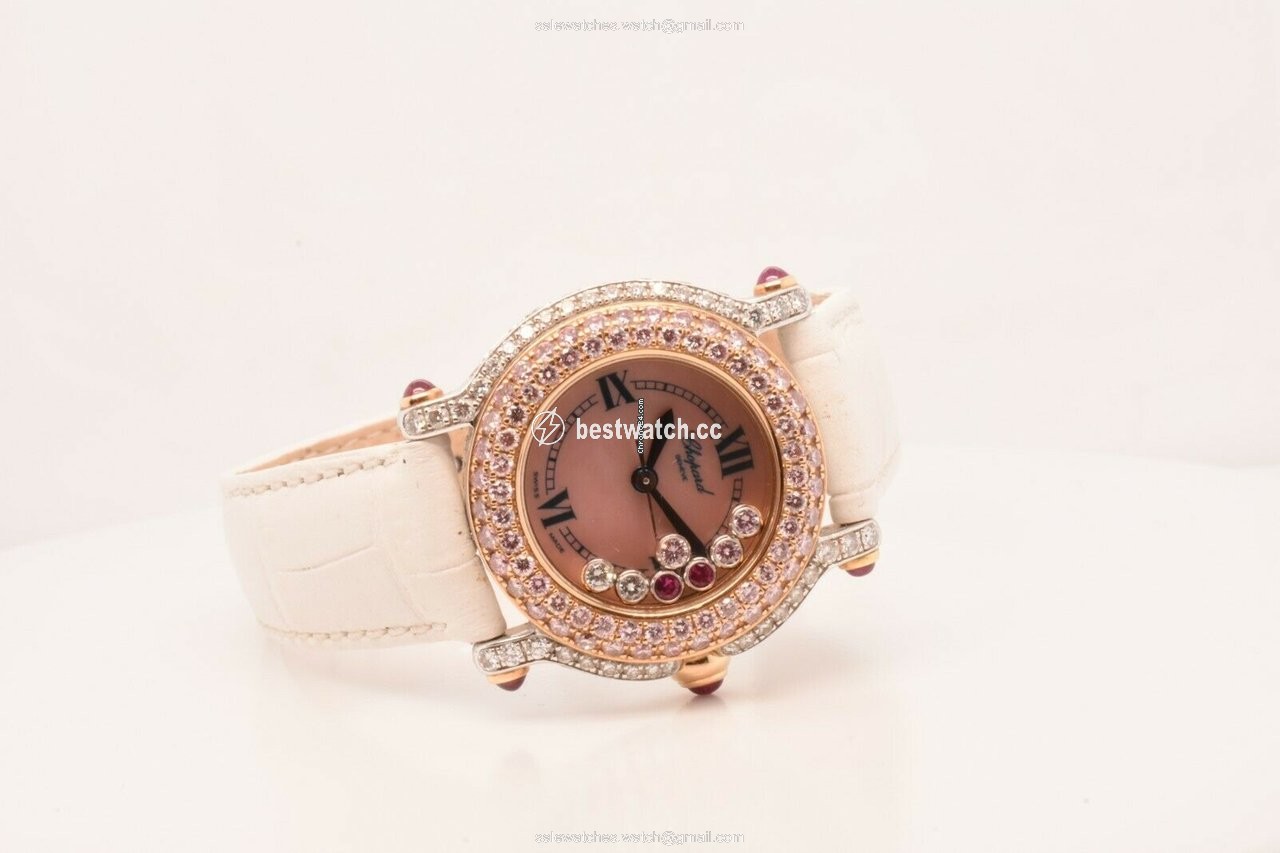 IMG_9085 Chopard Happy Sport Womens watch Quartz White gold 27 6244 401 Replica 2