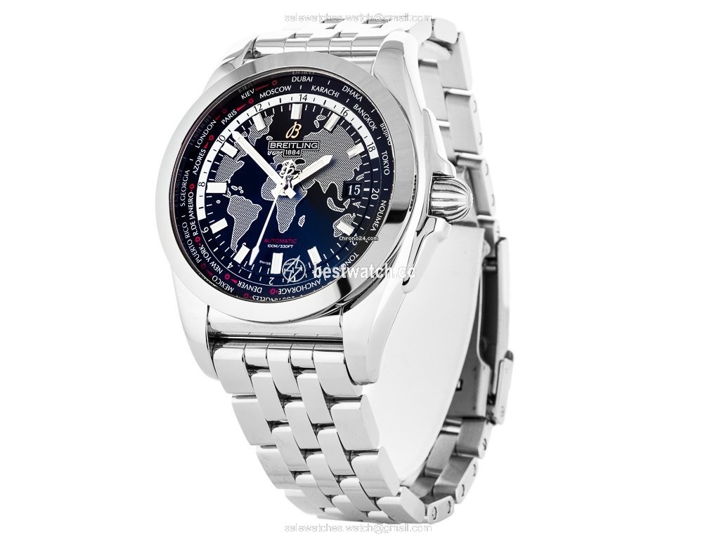 IMG_9085 Breitling Galactic Unitime Mens watch Unisex Automatic Steel WB3510U4 BD94 375A Replica 2
