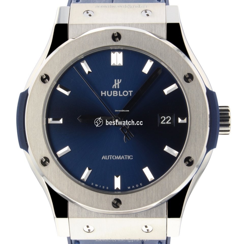 IMG_9085 Hublot Classic Fusion Blue Mens watch Unisex Automatic Titanium 542NX7170LR Replica 2