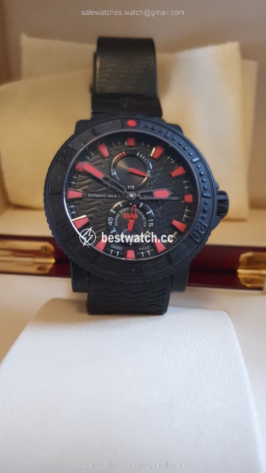IMG_9085 Ulysse Nardin Diver Black Sea Mens watch Unisex Automatic 1506 Replica 2