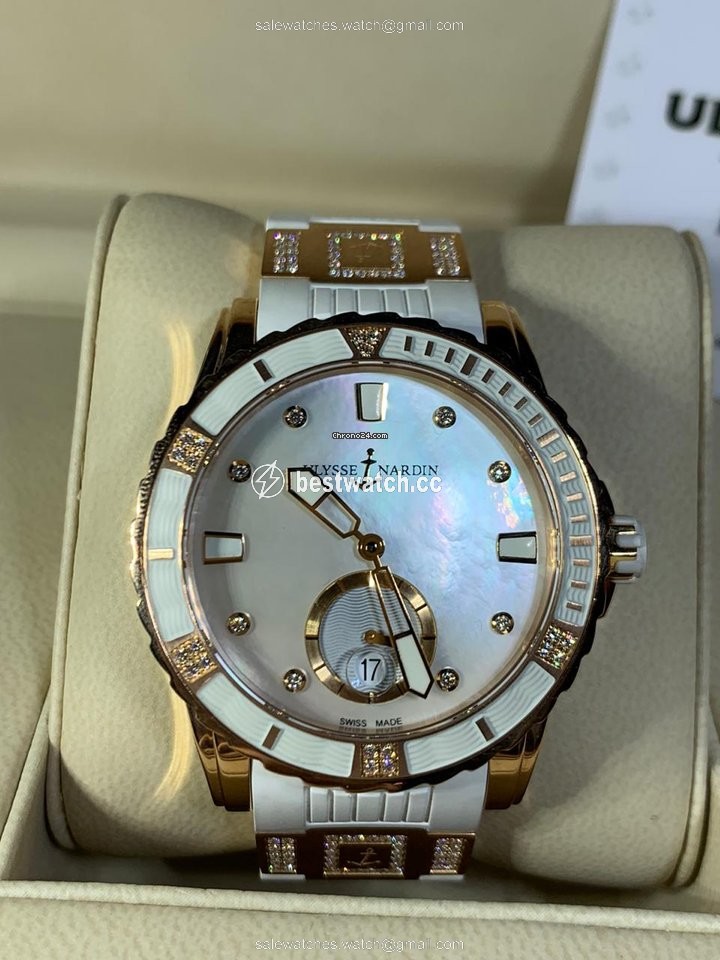 IMG_9085 Ulysse Nardin Lady Diver Womens watch Automatic Rose gold 3202-190-3C 10.10 Replica 2