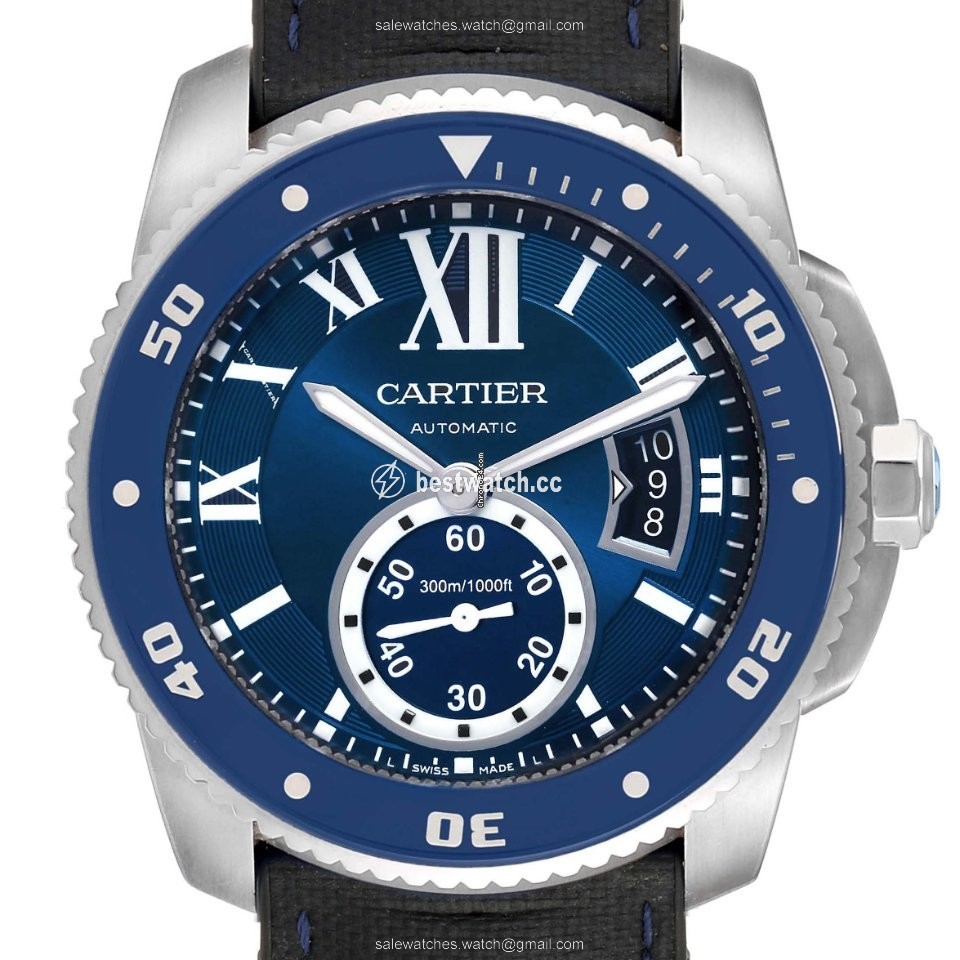 IMG_9085 Cartier Calibre de Cartier Diver Mens watch Unisex Automatic Steel WSCA0011 Replica 2