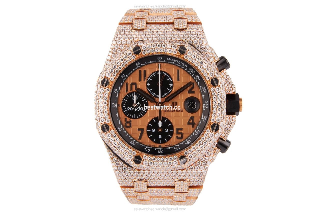 Audemars Piguet Royal Oak Offshore Chronograph Mens watch Unisex Automatic Rose gold 26470OR.OO.1000OR.01 Replica 2