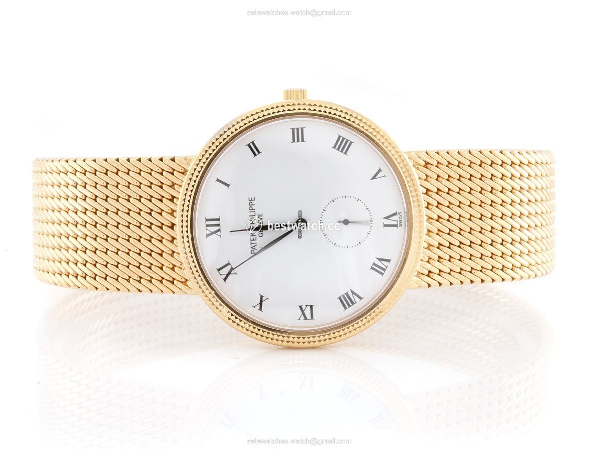 IMG_9085 Patek Philippe Calatrava Mens watch Unisex Manual winding Yellow gold 3919 005 Replica 2