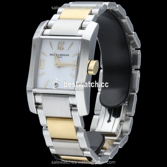 IMG_9085 Baume & Mercier Hampton Womens watch Quartz Gold Steel M0A08600 Replica 2