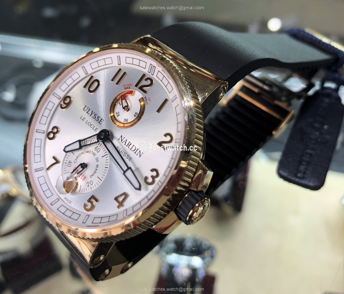 IMG_9085 Ulysse Nardin Marine Chronometer 43mm Mens watch Unisex Automatic Rose gold 263-67-3 42 Replica 2