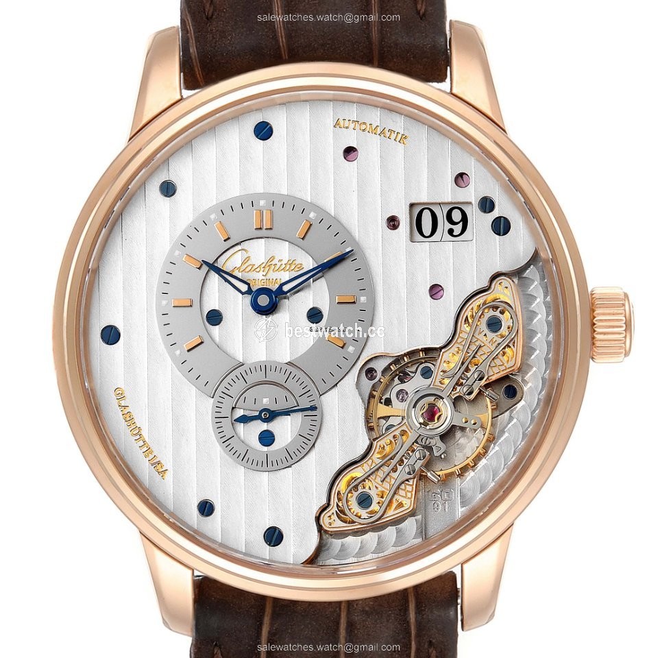 IMG_9085 Glashutte Original PanoMaticInverse Mens watch Unisex Automatic Rose gold 1-91-02-01-05-30 Replica 2