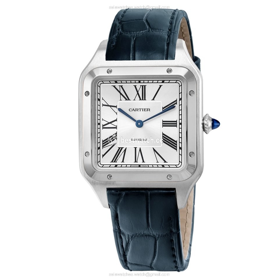 IMG_9085 Cartier Santos Dumont Mens watch Unisex Manual winding Steel WSSA0032 Replica 2