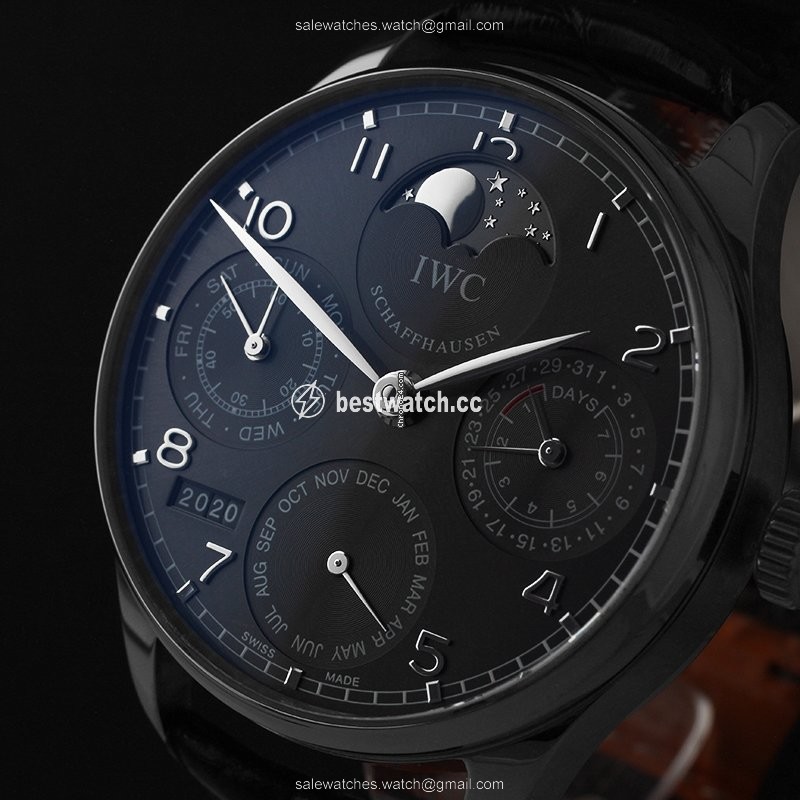 IMG_9085 IWC Portuguese Perpetual Calendar Mens watch Unisex Automatic White gold IW502218 Replica 2