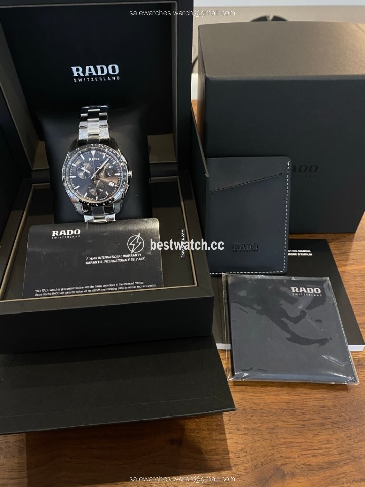 IMG_9085 Rado HyperChrome Chronograph Mens watch Unisex Quartz Steel R32259153 Replica 2