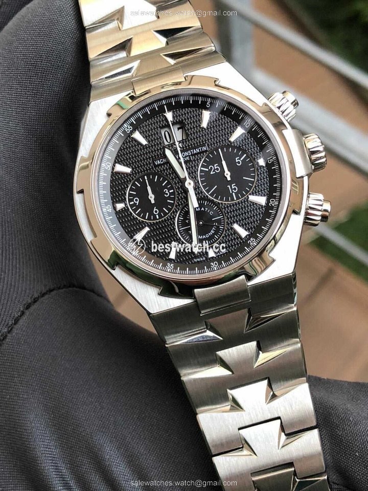 IMG_9085 Vacheron Constantin Overseas Chronograph Mens watch Unisex Automatic Steel 49150 B01A Replica 2