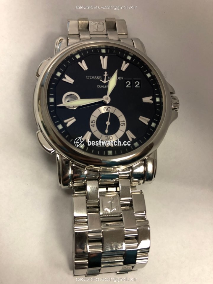 IMG_9085 Ulysse Nardin Dual Time Mens watch Unisex Automatic Steel 243-55-7 92 Replica 2