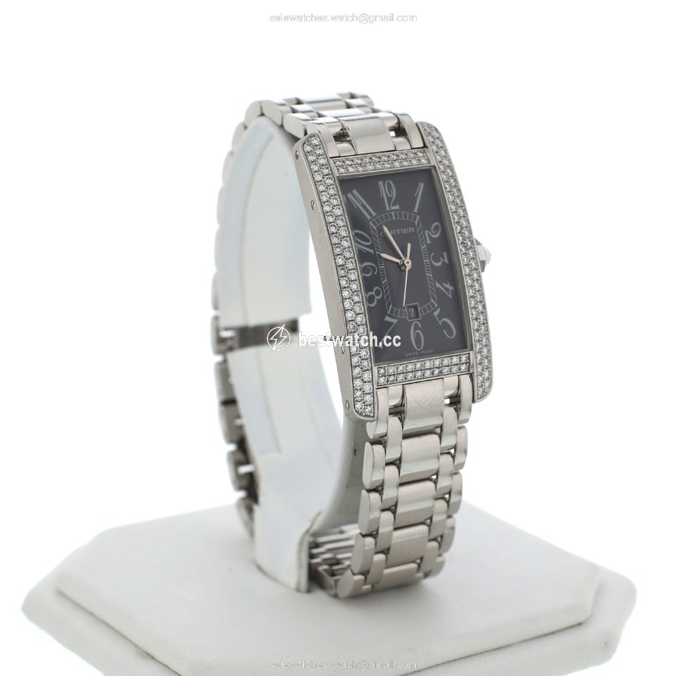 IMG_9085 Cartier Tank Americaine Womens watch Automatic White gold WB7045L1 Replica 2