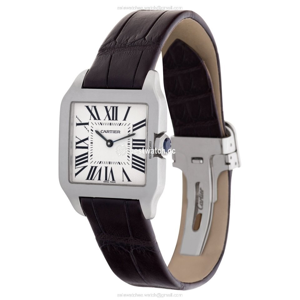 IMG_9085 Cartier Santos Dumont Quartz White gold W2009451 Replica 2