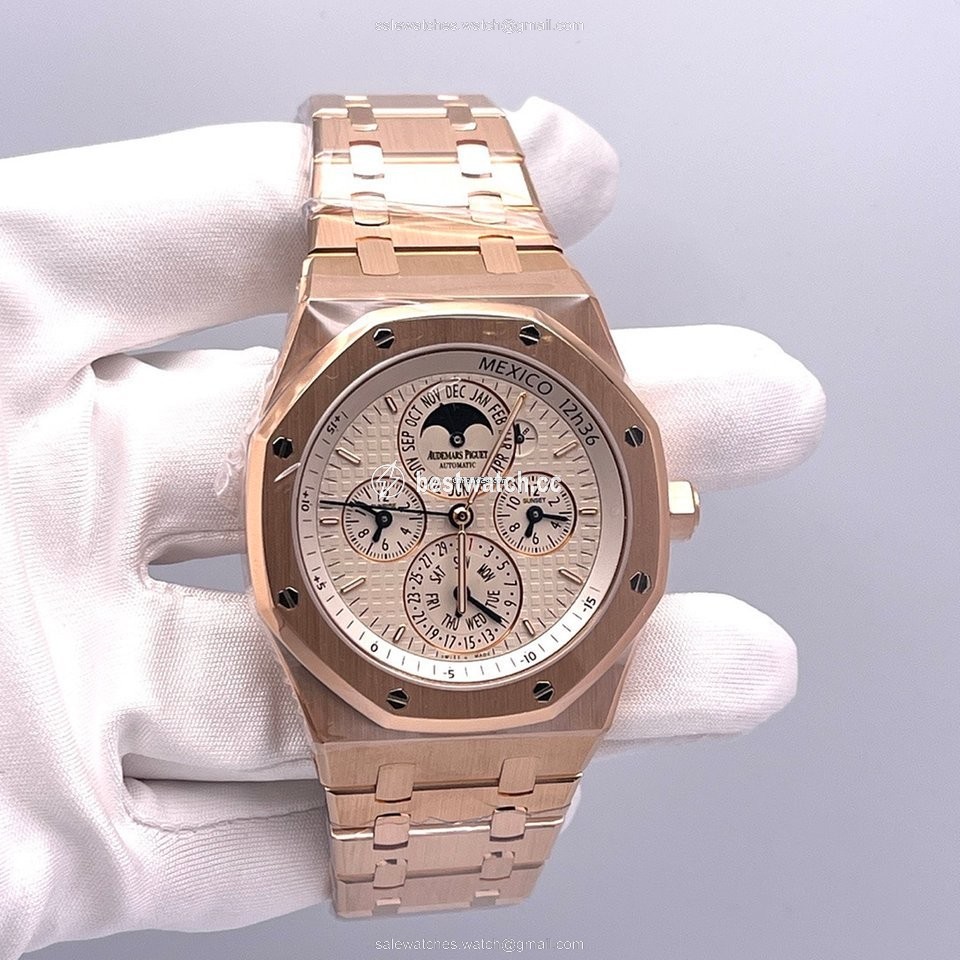IMG_9085 Audemars Piguet Royal Oak Mens watch Unisex Manual winding Rose gold 26603OR.OO.D092CR.01 Replica 2
