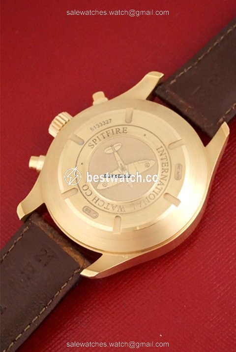IMG_9085 IWC Pilot Spitfire Chronograph Mens watch Unisex Automatic Rose gold IW3878-03 Replica 2