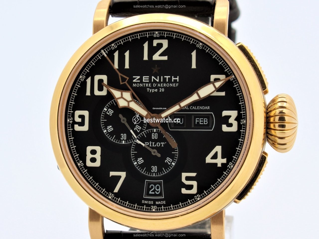 IMG_9085 Zenith Pilot Type 20 Annual Calendar Mens watch Unisex Automatic Titanium 87.2430.4054 Replica 2