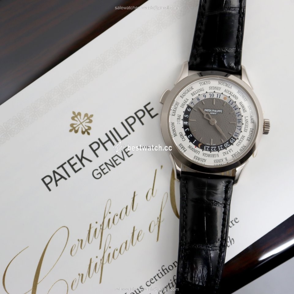 IMG_9085 Patek Philippe World Time Mens watch Unisex Automatic White gold 5230G-014 Replica 2