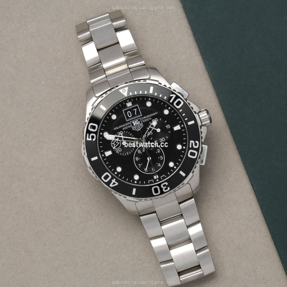 IMG_9085 TAG Heuer Aquaracer 300M Mens watch Unisex Quartz Steel CAN1010 Replica 2