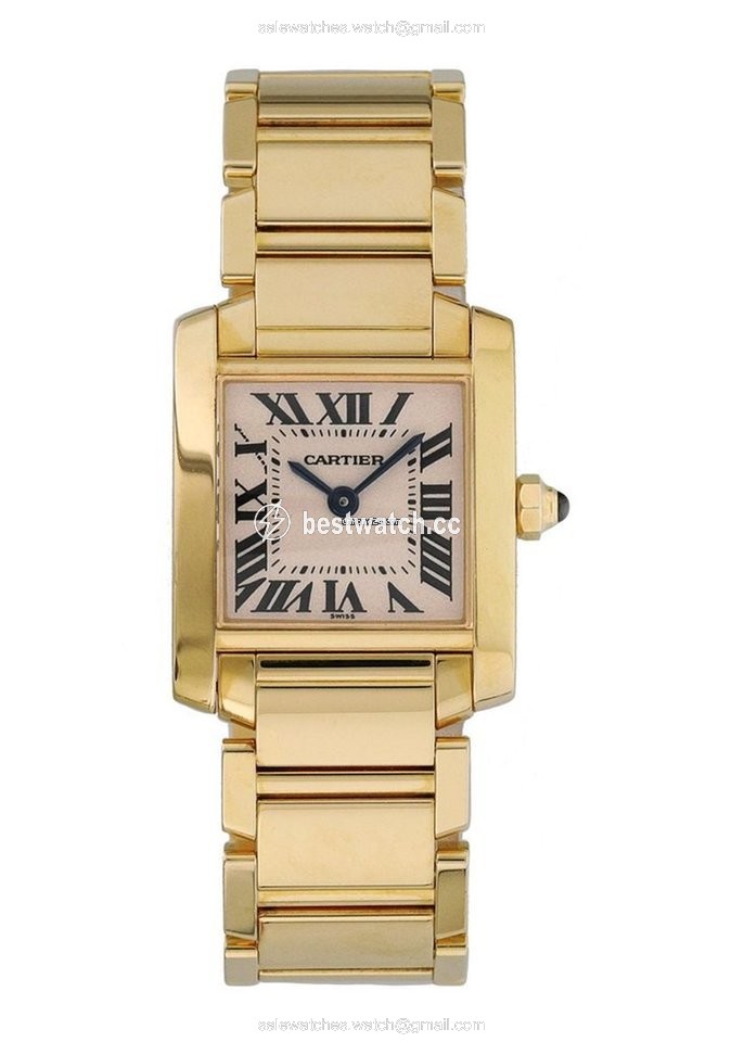 Cartier Tank Francaise Womens watch Quartz Yellow gold 1820 Replica 2