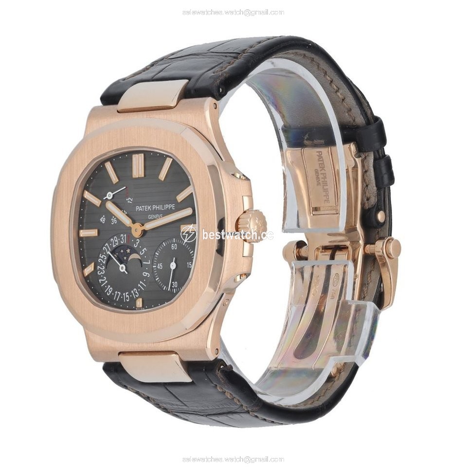 Patek Philippe Nautilus Mens watch Unisex Manual winding Rose gold 5712R Replica 2