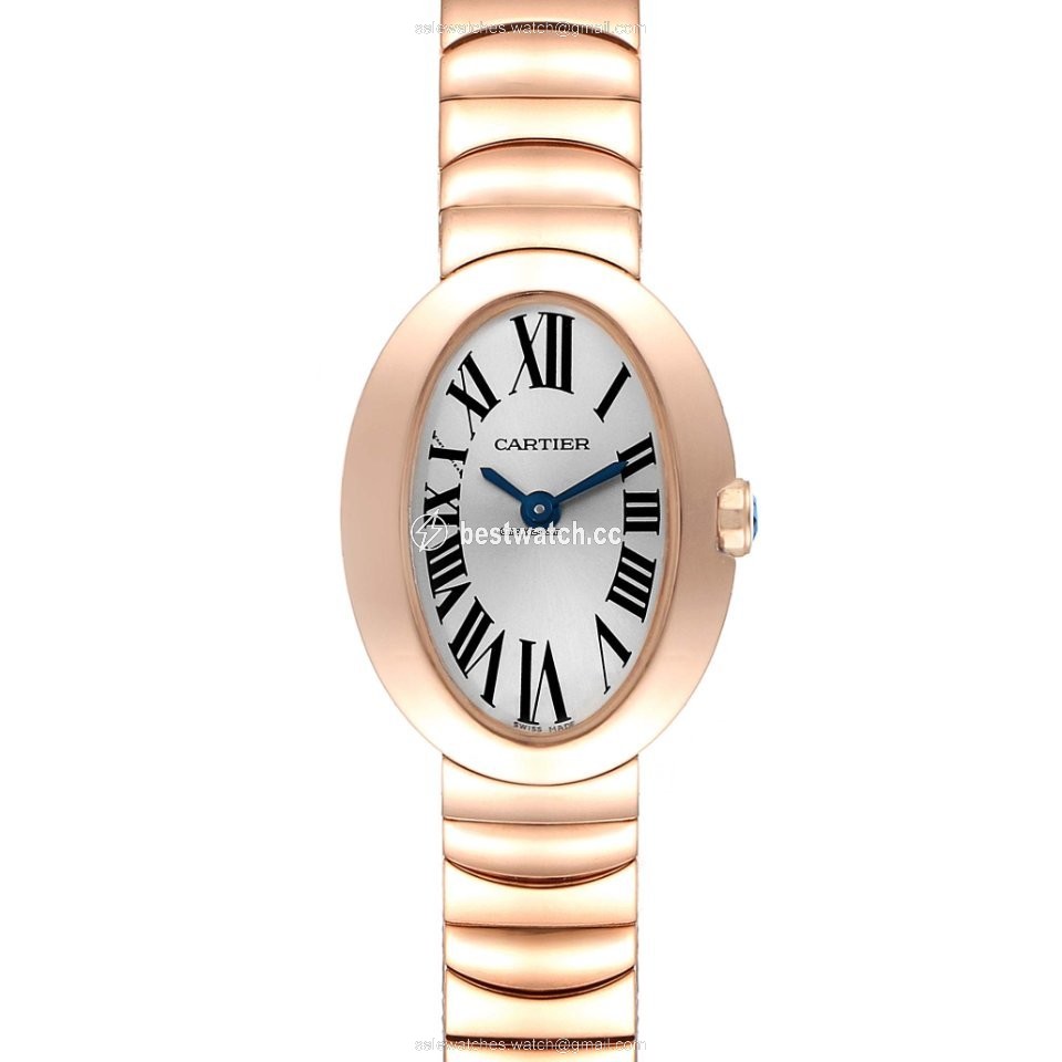 IMG_9085 Cartier Baignoire Womens watch Quartz Rose gold W8000015 Replica 2