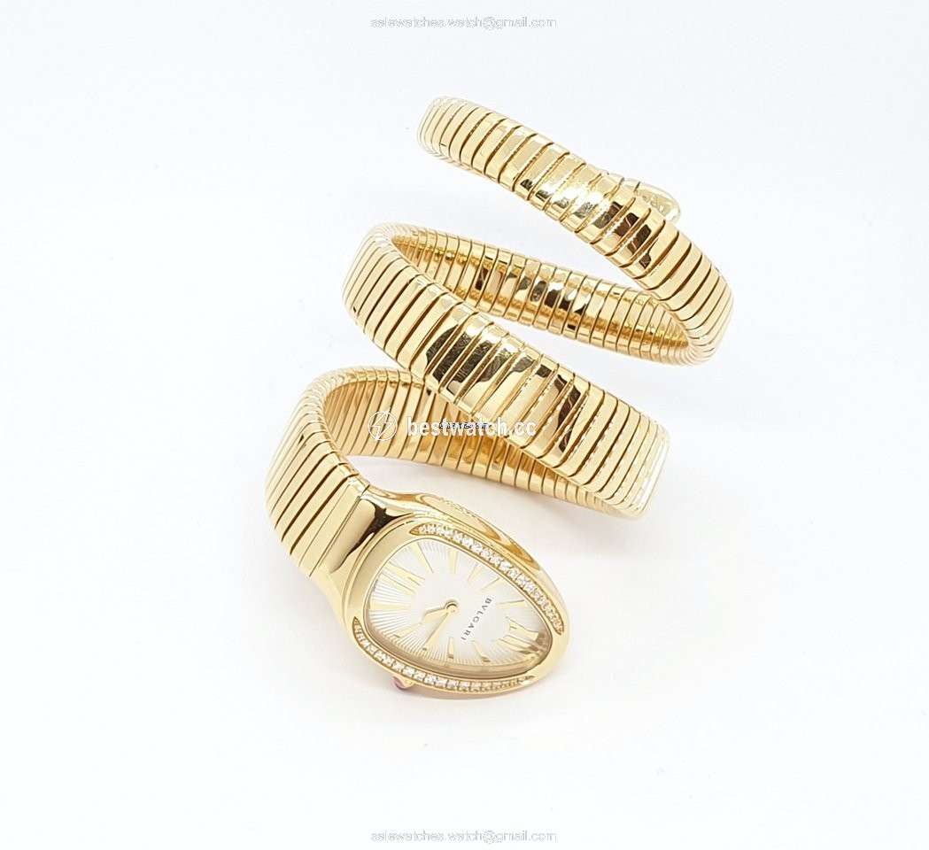 Bulgari Serpenti Womens watch Quartz Rose gold 101923 SP35C6GDG.2T Replica 2
