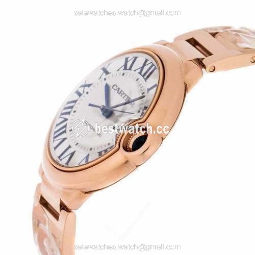 IMG_9085 Cartier Ballon Bleu 42mm Mens watch Unisex Automatic Rose gold W69006Z2 Replica 2