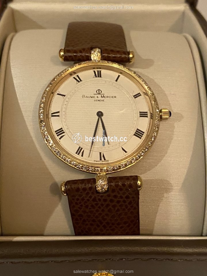 IMG_9085 Baume & Mercier Mens watch Unisex Quartz Yellow gold 9626 and 3976384 Replica 2