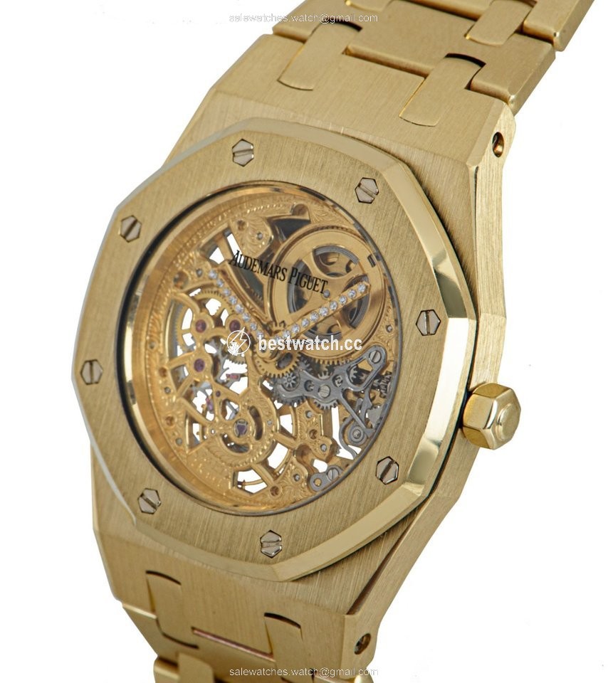 Audemars Piguet Royal Oak Mens watch Unisex Manual winding Yellow gold 14789BA Replica 2