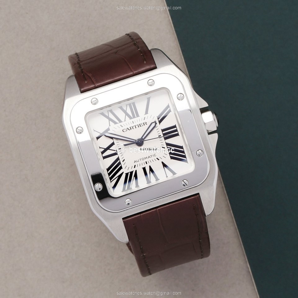 Cartier Santos 100 Mens watch Unisex Automatic Steel W20073X8 or 2656 Replica 2
