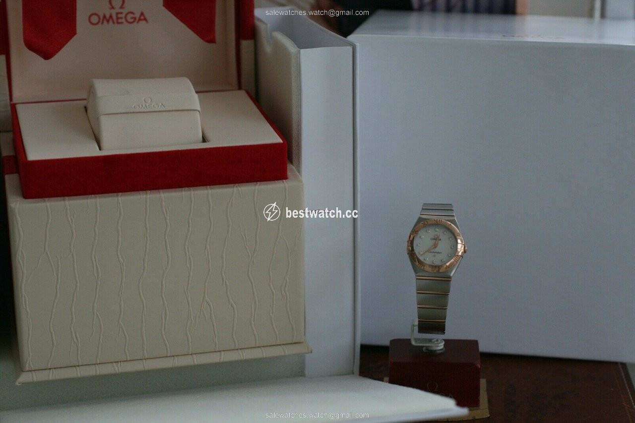 Omega Constellation Quartz Womens watch Quartz Gold Steel 123.20.24.60.55.001 Replica 2