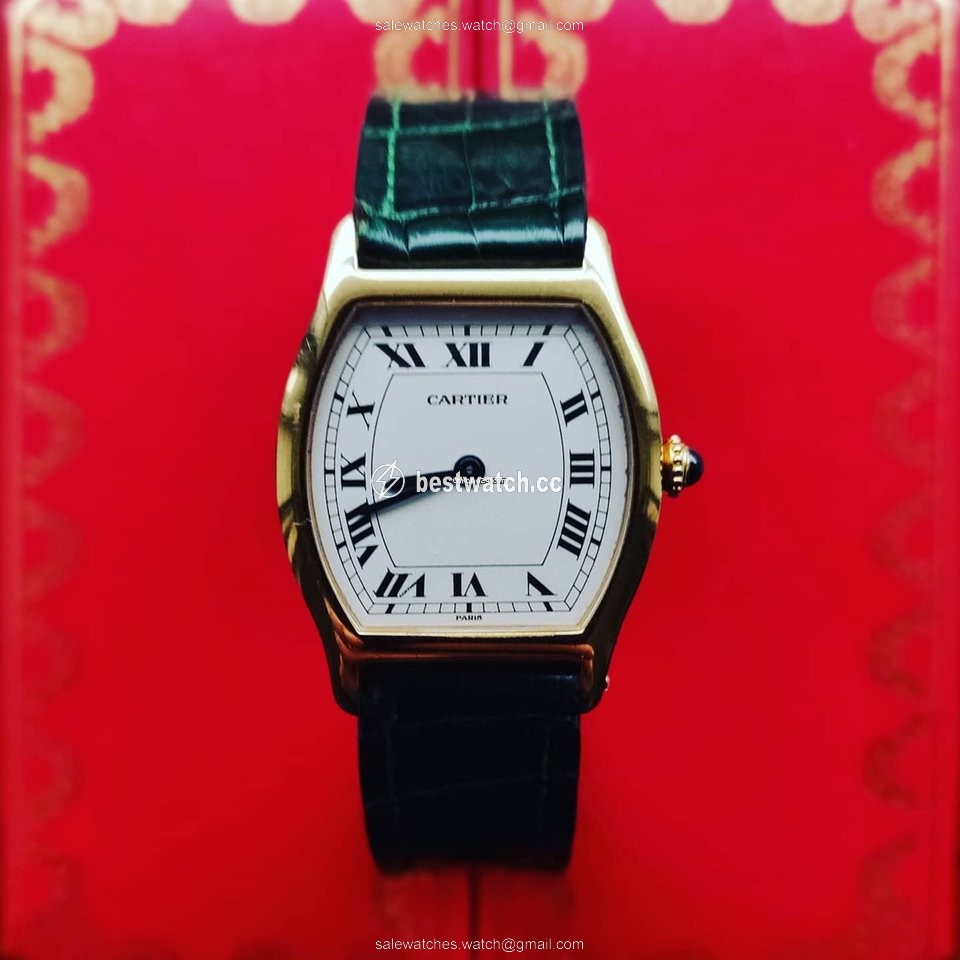 IMG_9085 Cartier Tortue Mens watch Unisex Manual winding Yellow gold 96069 Replica 2