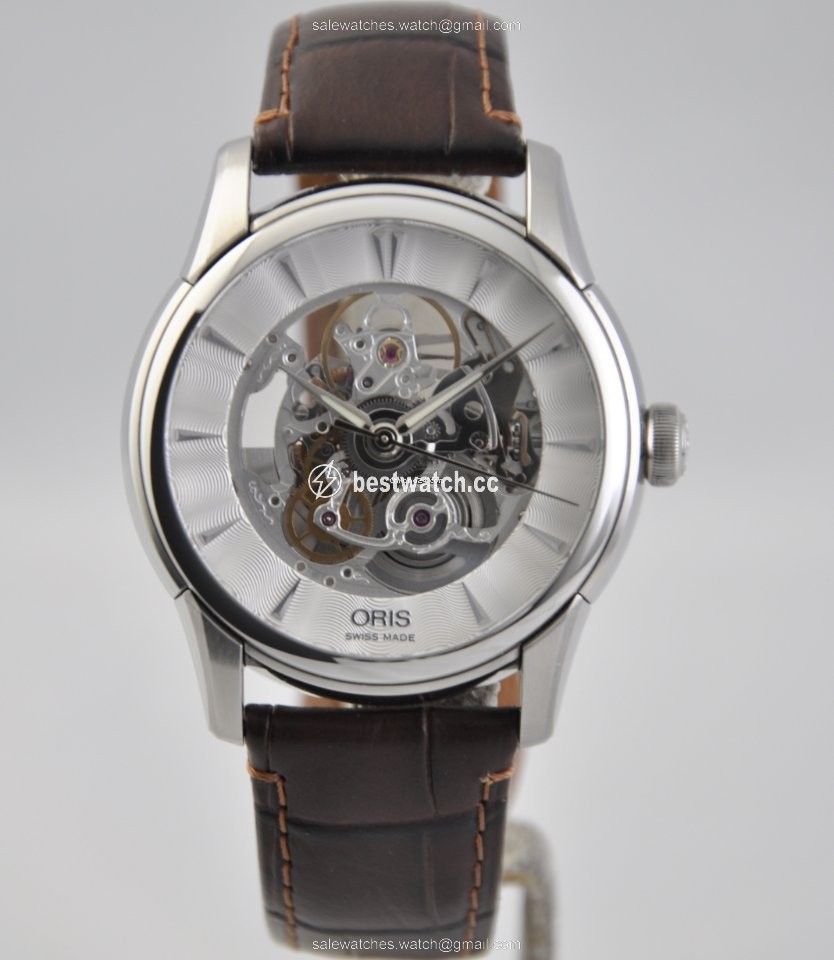 IMG_9085 Oris Artelier Skeleton Mens watch Unisex Automatic Steel 01 734 7670 4051-07 5 21 70FC Replica 2