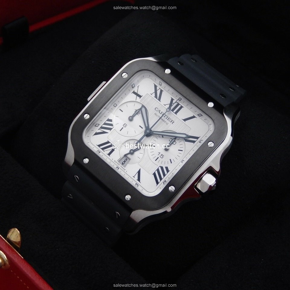 IMG_9085 Cartier Santos Mens watch Unisex Automatic Steel WSSA0017 Replica 2