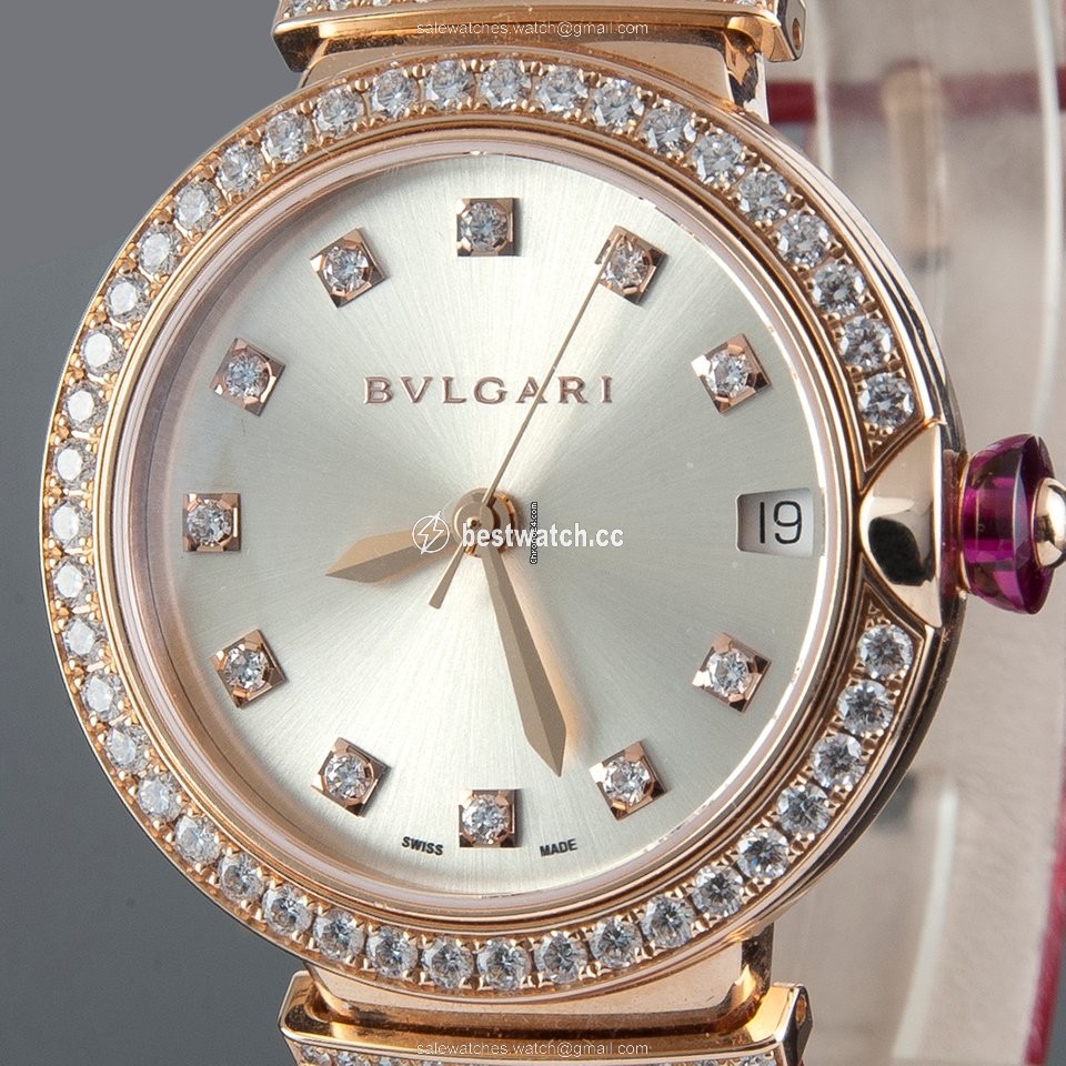 Bulgari Lucea Womens watch Automatic Rose gold LU P 33 G Replica 2