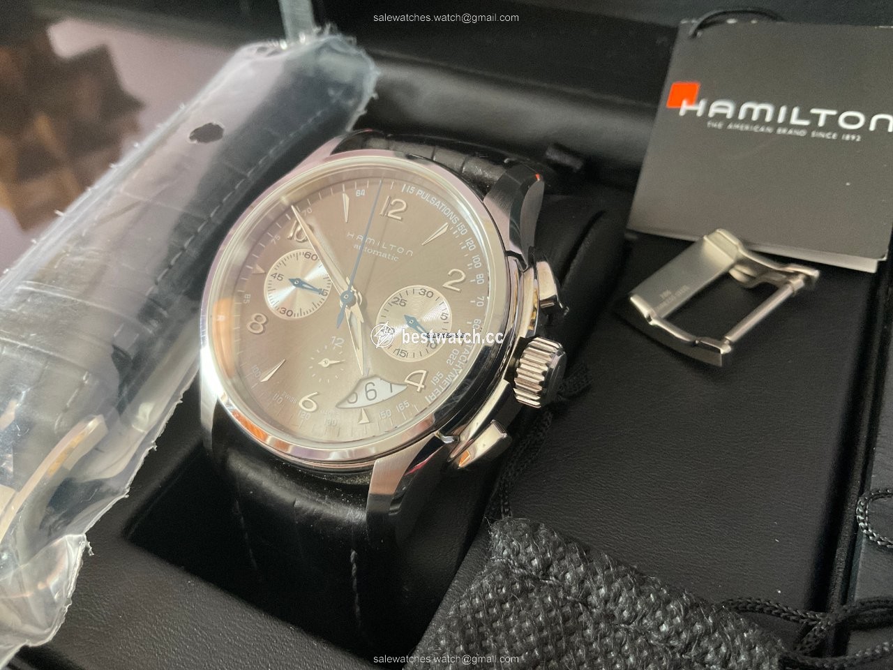 IMG_9085 Hamilton Jazzmaster Auto Chrono Mens watch Unisex Automatic Steel H326560 Replica 2