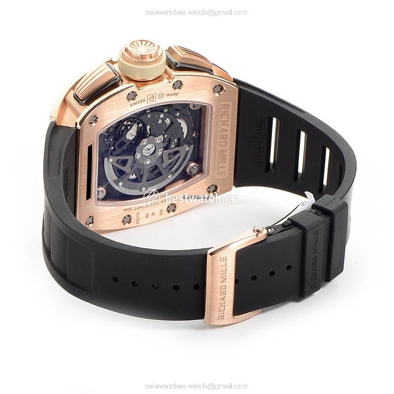 IMG_9085 Richard Mille RM 011 Mens watch Unisex Automatic Rose gold RM011 Felipe Massa Replica 2