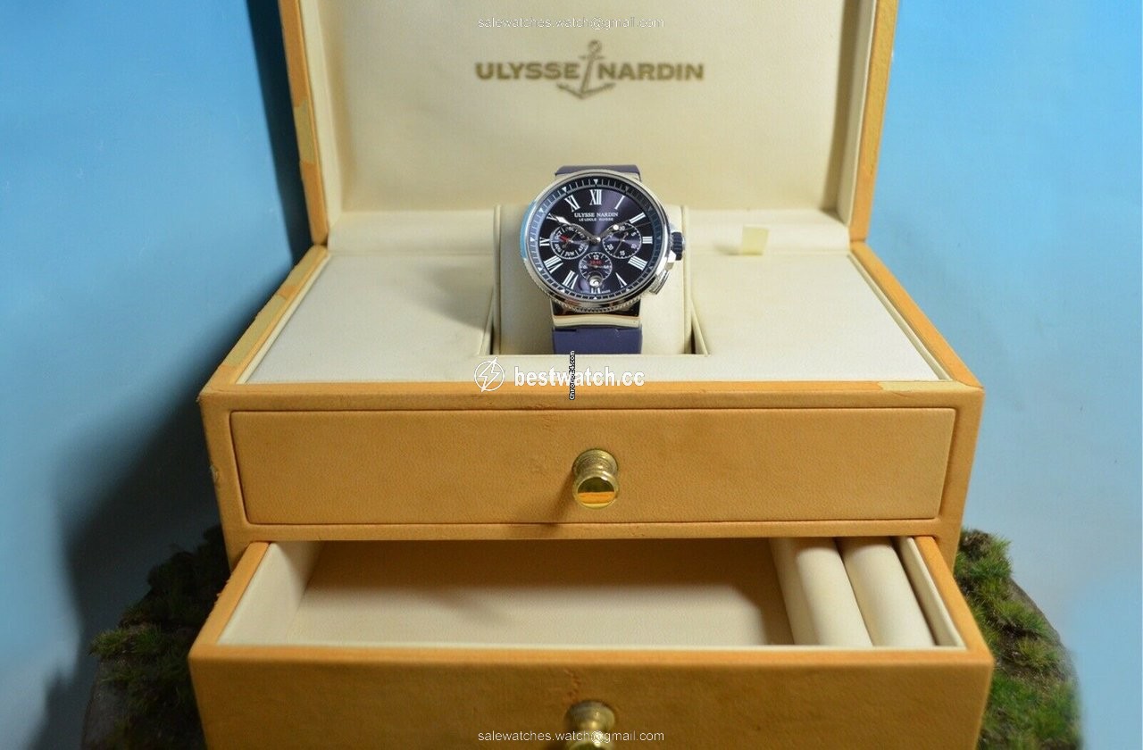 Ulysse Nardin Marine Chronograph Mens watch Unisex Automatic Steel 1533-150  Code: 6488 Replica 2