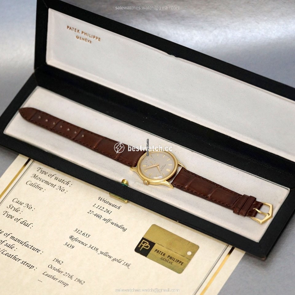IMG_9085 Patek Philippe Calatrava Mens watch Unisex Automatic Yellow gold 3439 Replica 2