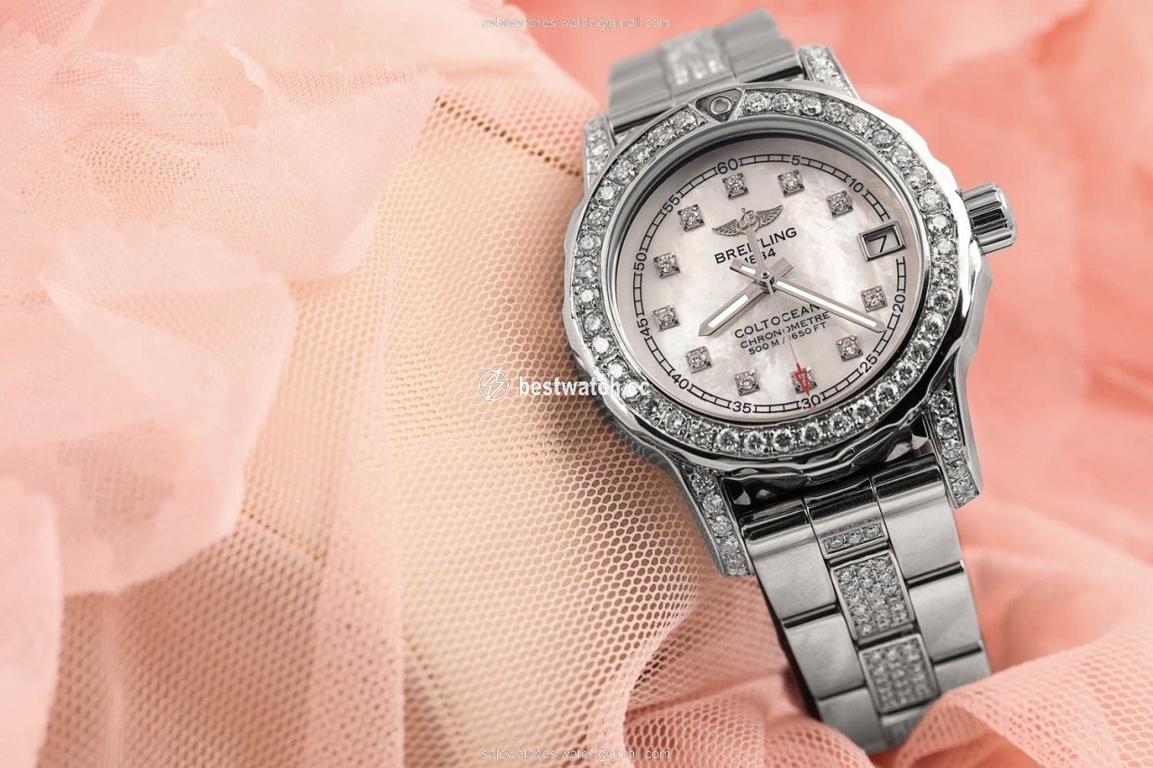 IMG_9085 Breitling Colt Oceane Womens watch Quartz Steel A77387 Replica 2