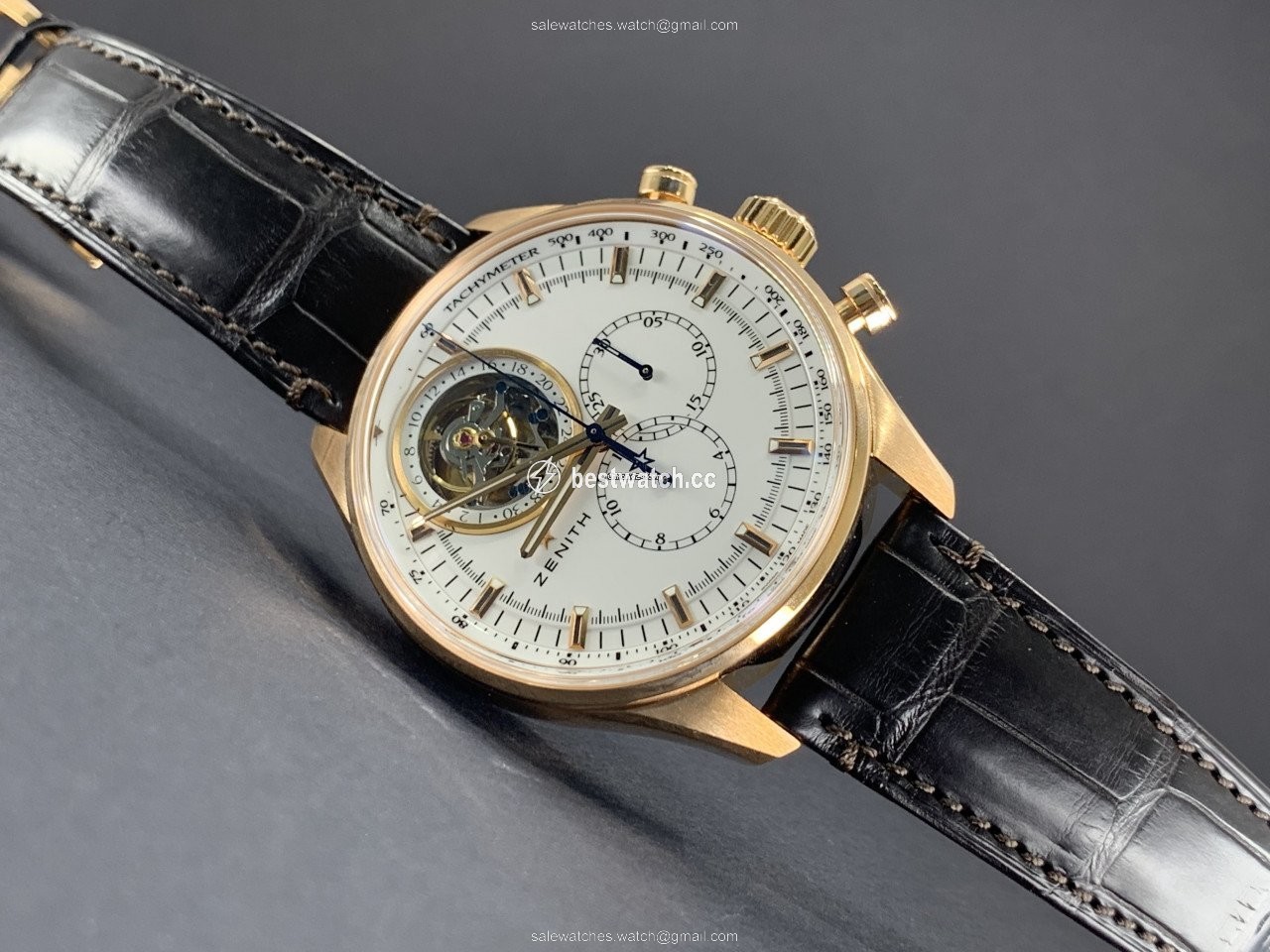 IMG_9085 Zenith El Primero Tourbillon Automatic Rose gold 18.2280.4035 01.C713 Replica 2
