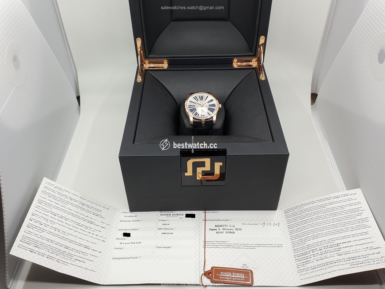 Roger Dubuis Excalibur Mens watch Unisex Automatic Rose gold DBEX0538 Replica 2