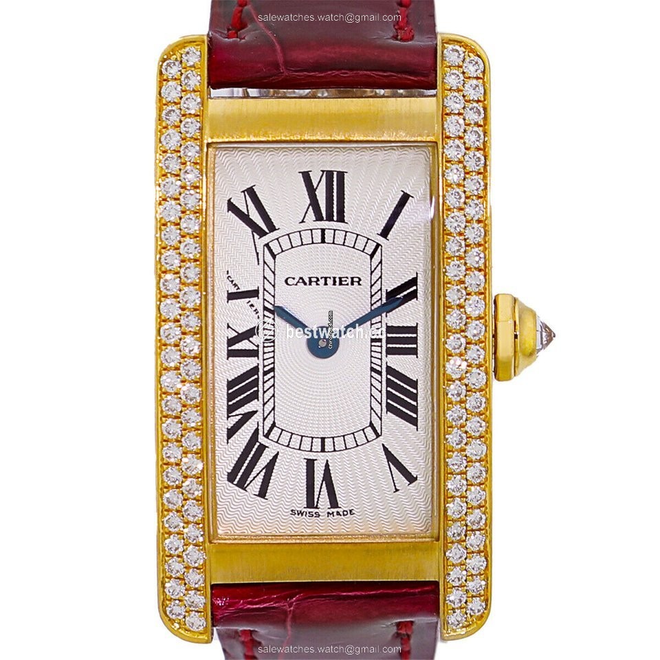 Cartier Tank Americaine Womens watch Quartz Yellow gold 2489 - WJTA0003 Replica 2