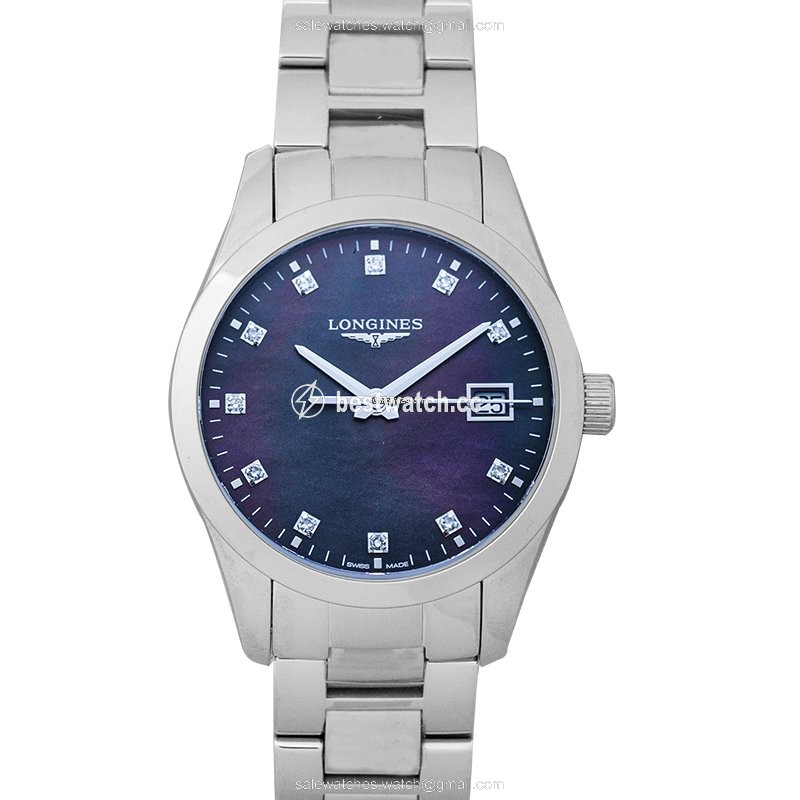 IMG_9085 Longines Conquest Classic Womens watch Quartz Steel L23864886 Replica 2