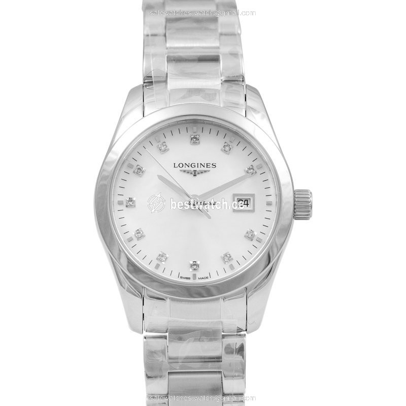 IMG_9085 Longines Conquest Classic Womens watch Quartz Steel L22864876 Replica 2