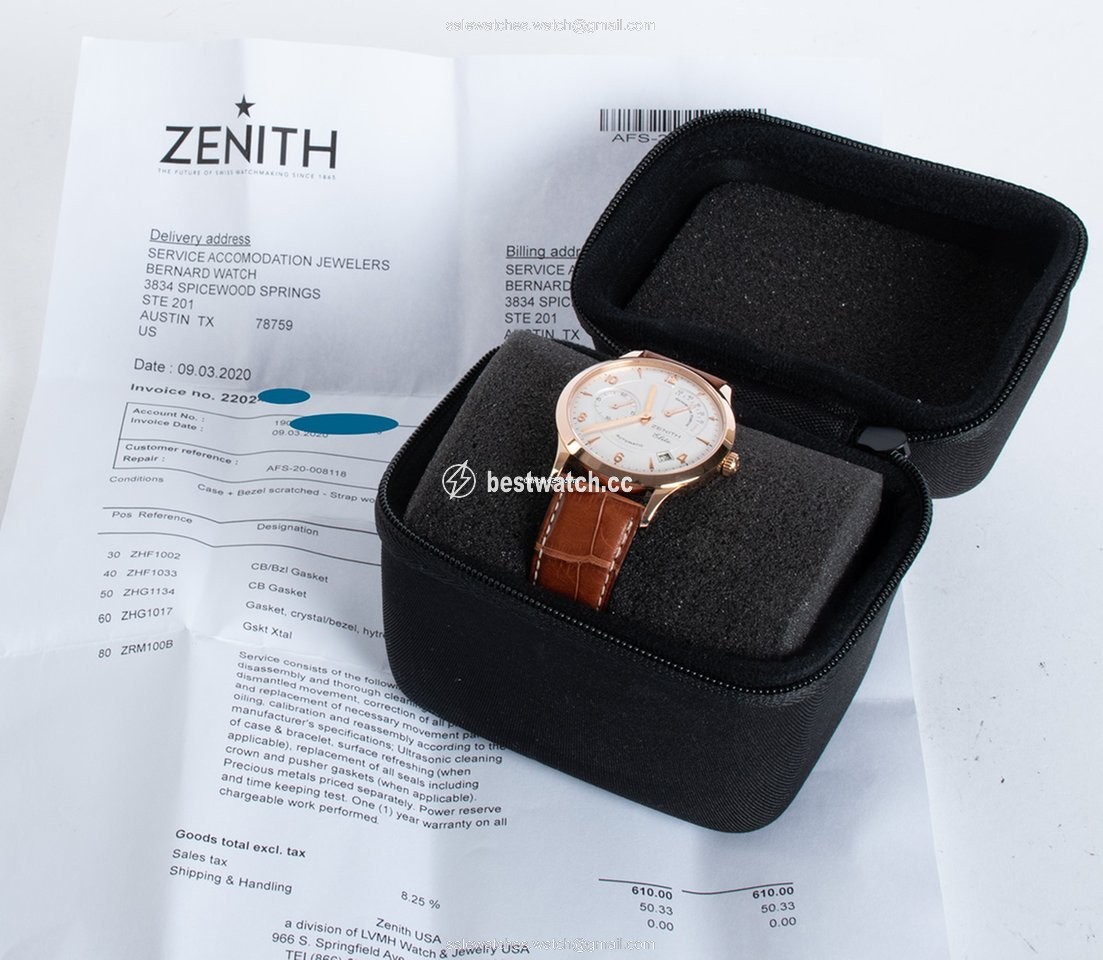 Zenith Elite Power Reserve Mens watch Unisex Automatic Rose gold 18.1125.685 Replica 2
